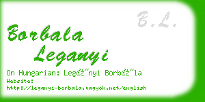 borbala leganyi business card